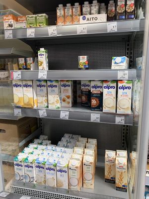 Plant milks & creams. at K-Market Kuukkeli in Saariselkae