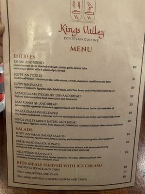   at Kings Valley Egyptian Cuisine in Forster