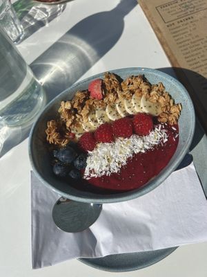 Very Berry Smoothie Bowl  at Ebike Cafe at Deheers in Weymouth