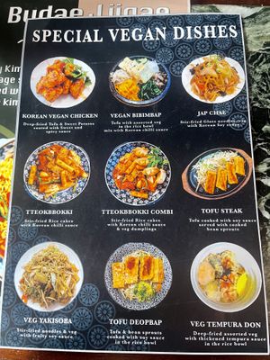 Vegan Korean menu (ask for the Japanese vegan menu too)   at Yoshi Sushi in West London