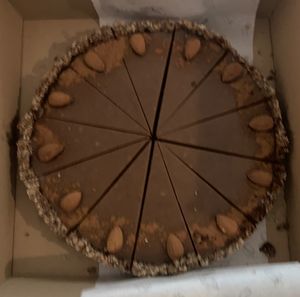 Almond - banana vegan raw cake  at minimal.coffeeshop in Trnava