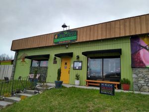 Outside at 2 Guys Pizza in Hendersonville