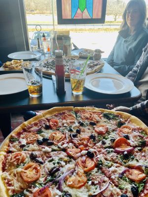 18” vegan garden delicious delight  at 2 Guys Pizza in Hendersonville