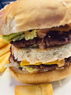 The Vegan BIG Mac Burger   at 2 Guys Pizza in Hendersonville