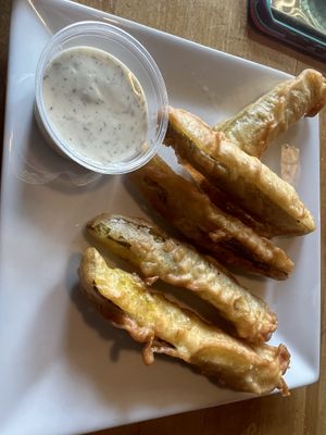 Fried pickles   at 2 Guys Pizza in Hendersonville