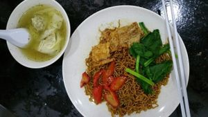 wanton noodles at Kuai Le Zhai in Johor Bahru