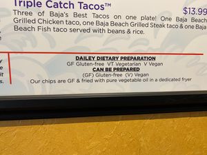 Dailey dietary preparation menu modifiers were extremely helpful at Don Juanz - Baja Beach Tacos  in Shreveport