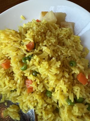 Pineapple fried rice without the optional $2 egg add-on  at My Burma in Davis