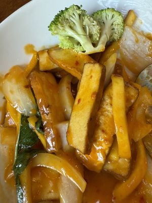 Mango Tofu. I recommend ordering rice or rice noodles to go with. Very good!  at My Burma in Davis