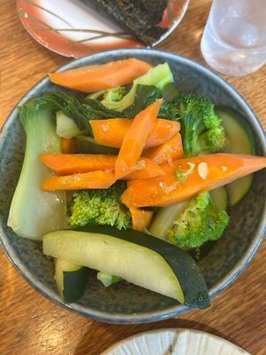 Steamed veg #Veganuary at Niji Sushi Bar in Kingsford