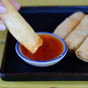 Spring rolls  at Louder Louder in Northbridge