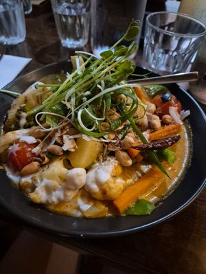 Vegan massaman curry at Louder Louder in Northbridge