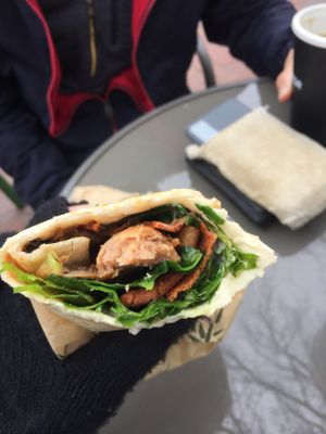 Breakfast wrap  at Loving Hut in Worthing