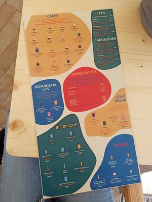 Menu at Nibs Healthy Bar in Menorca