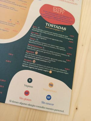 Menu at Nibs Healthy Bar in Menorca