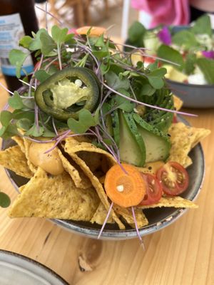 Vegan nachos  at Nibs Healthy Bar in Menorca