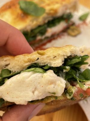 Mozzarella vegana casera muy buena  at Nibs Healthy Bar in Menorca