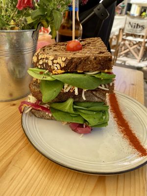 Kimchi sandwich   at Nibs Healthy Bar in Menorca