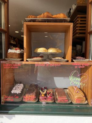 Vegan bakery all homemade and lots of gluten-free options  at Nibs Healthy Bar in Menorca