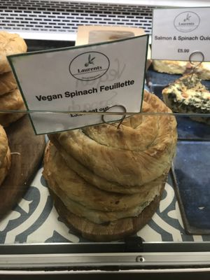 spinach feuillette  at Laurents in West London