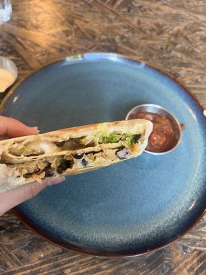 Crunchwrap supreme   at Real Roots Cafe in Chattanooga