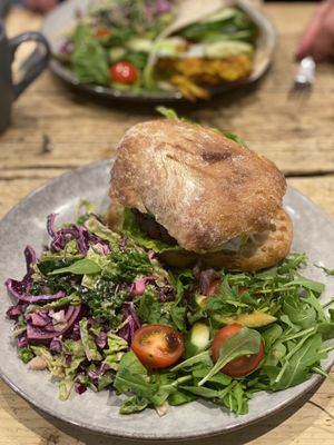 black bean burger  at The Gardent Reigate in Reigate