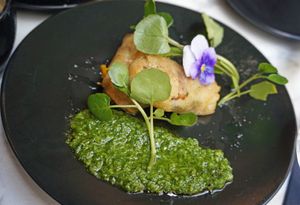 nems de risotto aux girolles at Bonnard in Paris