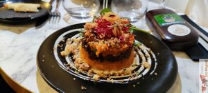 Parmentier de patates douces aux haricots noirs at Bonnard in Paris