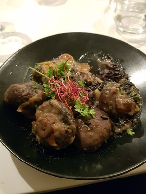 Mushrooms dish at Bonnard in Paris