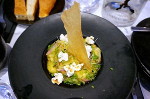 Plantain ceviche at Bonnard in Paris