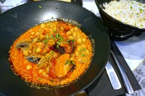 Chickpea stroganoff at Bonnard in Paris