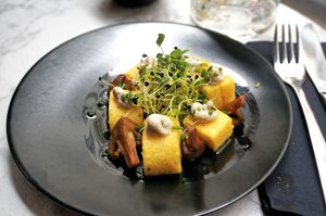 Polenta w/mushrooms (appetizer) at Bonnard in Paris