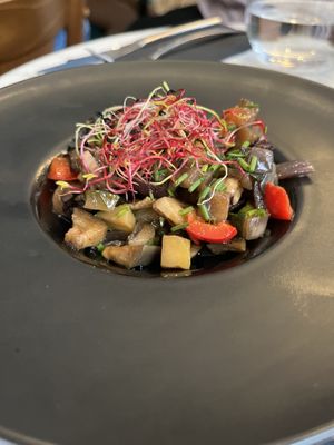 Eggplant starter  at Bonnard in Paris