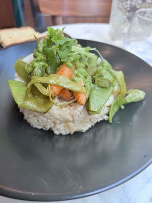 Vegan risotto  at Bonnard in Paris