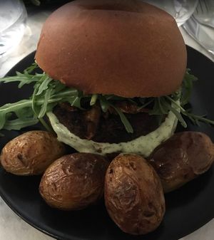 The burger they served me - which was not the one you see in all the pictures that has the "feuilletage" at Bonnard in Paris