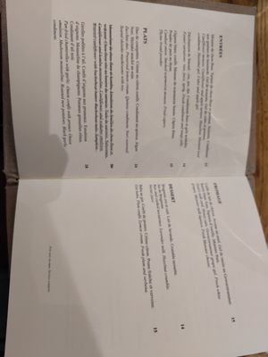 Le menu at Bonnard in Paris