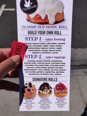 Menu at Cinnaholic in Long Beach