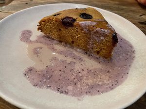 Blueberry Polenta cake  at Dane & Port - Natural Kitchen in Bournemouth