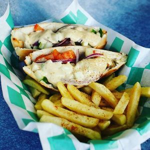 Emparedado de Falafel at Cow's Revenge Vegan in Panama City