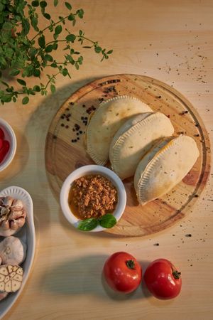 Empanadas de carne de soya at Veggie Queen in Panama City