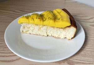 Lemon cheesecake. Incredibly good.  at Los Navegantes del Magallanes in Puerto Natales