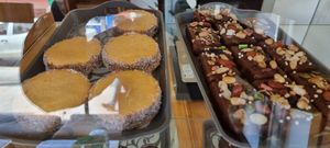 Select of cakes on offer at Los Navegantes del Magallanes in Puerto Natales