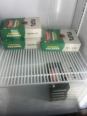 Falafel balls and burgers from the freezer for home-use  at FLFL - Utrecht in Utrecht