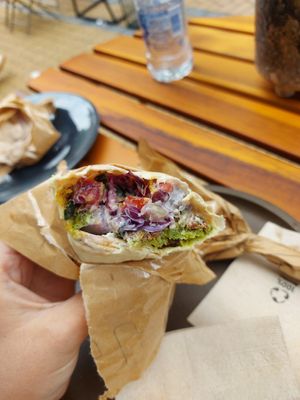 Sorry, already dove in bwfore I remembered to take a pic. This is the falafel wrap. at FLFL - Carolieweg in Groningen