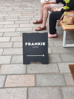 Sign at Frankie Coffee in Glasgow