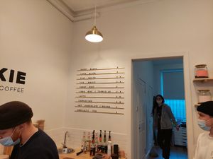 Coffee menu at Frankie Coffee in Glasgow