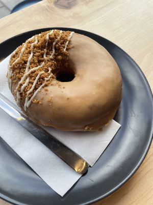 Biscoff donut  at Frankie Coffee in Glasgow