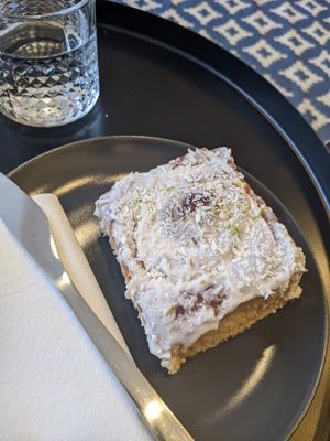 Lime and Coconut bun at Frankie Coffee in Glasgow