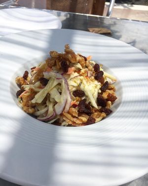 Walnut and cabbage salad at Tamarindos in Lanzarote