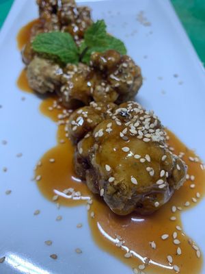 Asian style cauliflower skewer at Tamarindos in Lanzarote